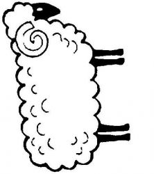 plansa de colorat animale oi #20