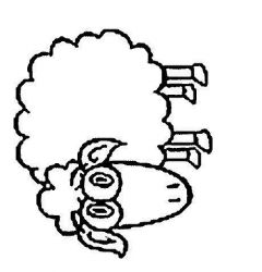 plansa de colorat animale oi #1