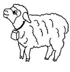 plansa de colorat animale oi #2