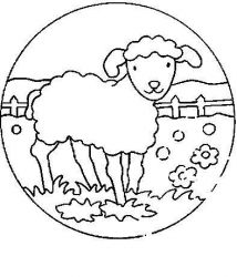 plansa de colorat animale oi #13