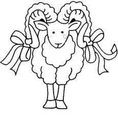 plansa de colorat animale oi #19