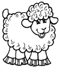 plansa de colorat animale oi #20