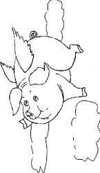 plansa de colorat animale purcelusi #16