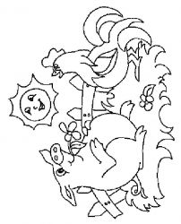 plansa de colorat animale purcelusi #17