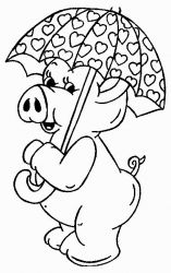 plansa de colorat animale purcelusi #19