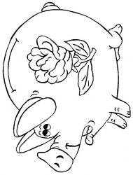 plansa de colorat animale purcelusi #21