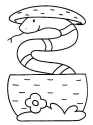 plansa de colorat animale serpi #5