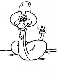 plansa de colorat animale serpi #3