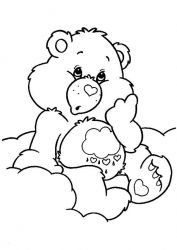 plansa de colorat animale ursuleti #7