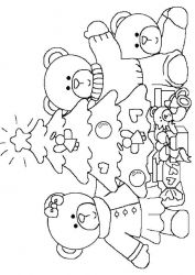 plansa de colorat animale ursuleti #10