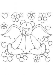 plansa de colorat animale ursuleti #11