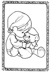 plansa de colorat animale ursuleti #13