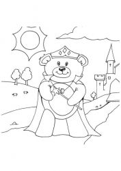 plansa de colorat animale ursuleti #14