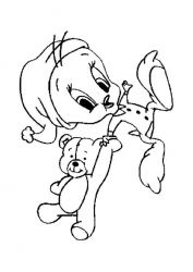 plansa de colorat animale ursuleti #16