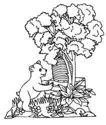 plansa de colorat animale ursuleti #4