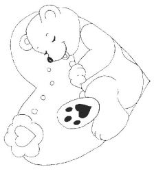 plansa de colorat animale ursuleti #14