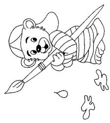 plansa de colorat animale ursuleti #20