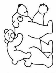 plansa de colorat animale ursuleti #3