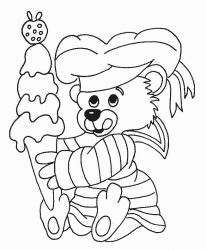plansa de colorat animale ursuleti #10