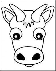plansa de colorat animale vaci #5