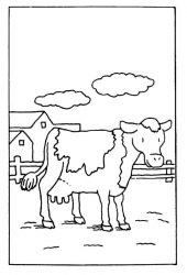 plansa de colorat animale vaci #6