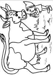 plansa de colorat animale vaci #10