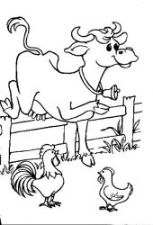 plansa de colorat animale vaci #13