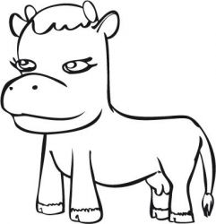 plansa de colorat animale vaci #14