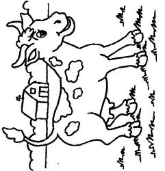 plansa de colorat animale vaci #6