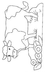 plansa de colorat animale vaci #16