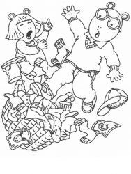 plansa de colorat arthur si prietenii sai #12