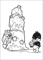 plansa de colorat baby tunes #5