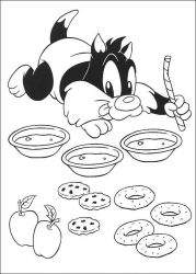 plansa de colorat baby tunes #14