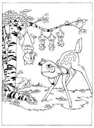 plansa de colorat bambi #7