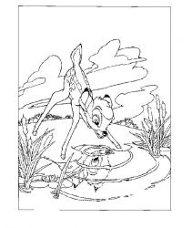 plansa de colorat bambi #14
