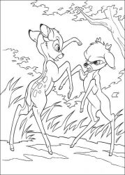 plansa de colorat bambi #17