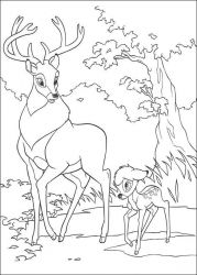 plansa de colorat bambi #19