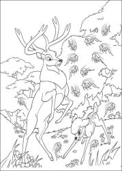 plansa de colorat bambi #2