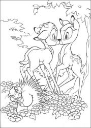 plansa de colorat bambi #3