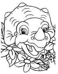 plansa de colorat bebe dinozauri #13