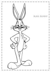 plansa de colorat bugs bunny #12