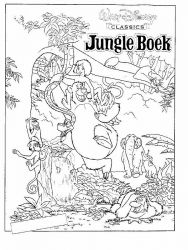 plansa de colorat cartea junglei #21