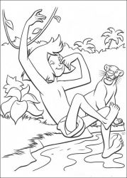 plansa de colorat cartea junglei #12