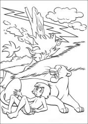 plansa de colorat cartea junglei #3