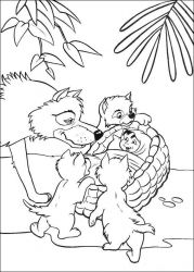 plansa de colorat cartea junglei #17