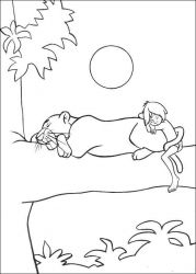 plansa de colorat cartea junglei #18