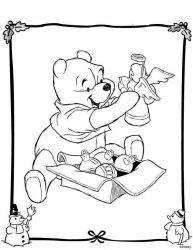 plansa de colorat christmas disney #3