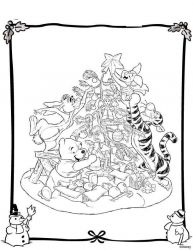 plansa de colorat christmas disney #7