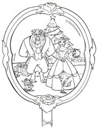 plansa de colorat christmas disney #8