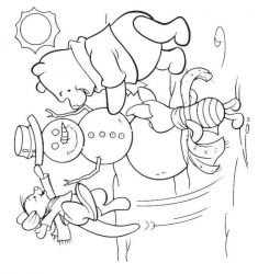 plansa de colorat christmas disney #9